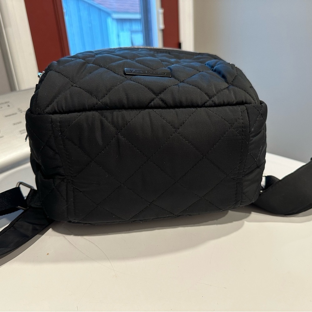 Vera Bradley Black Small Backpack in Performance Twill - Picture 5 of 11